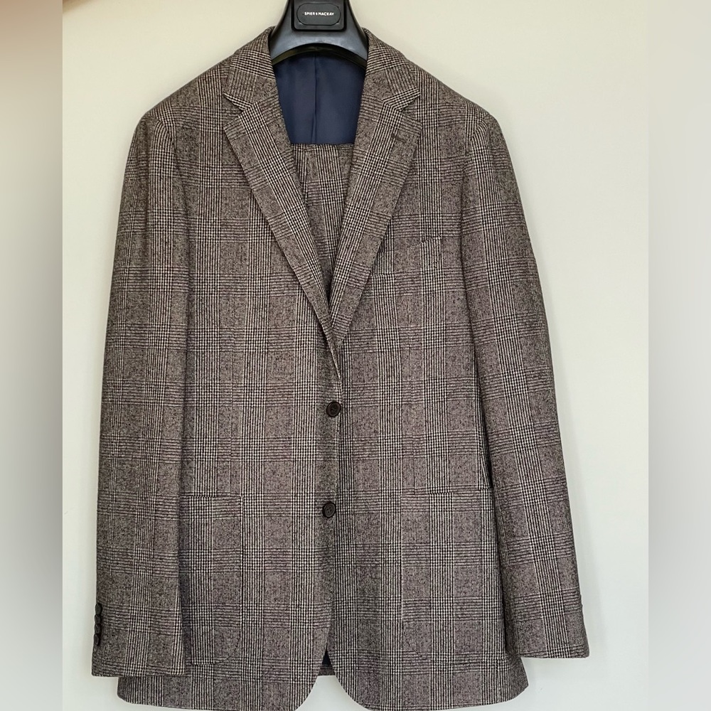Suitsupply Havana Glen Check Wool Blend Suit 44L